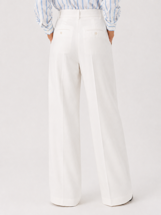 Classic white straight pants
