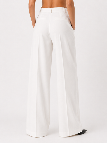 White linen trousers