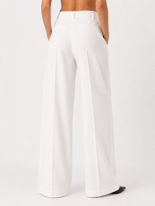 White linen trousers