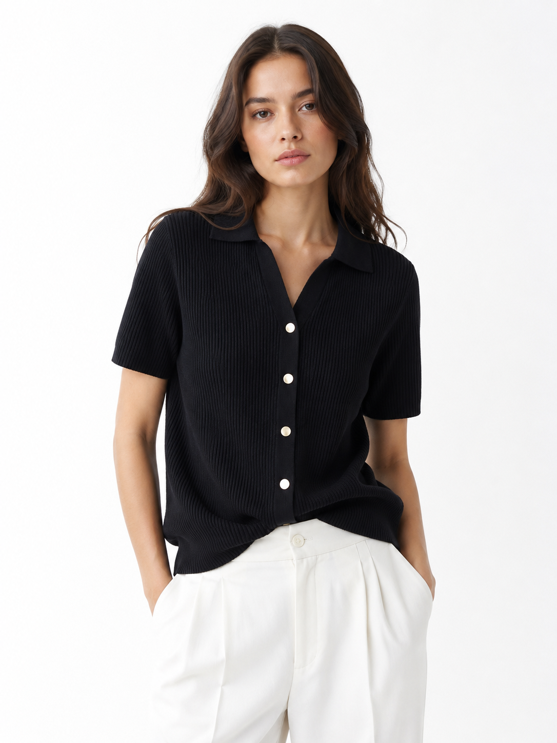 The Clara Knit Cardigan Polo