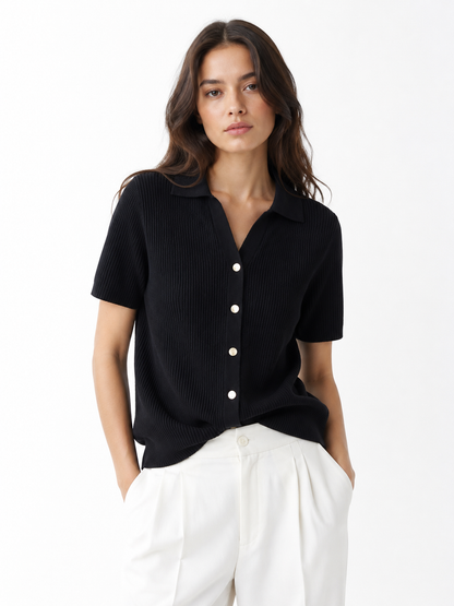 The Clara Knit Cardigan Polo