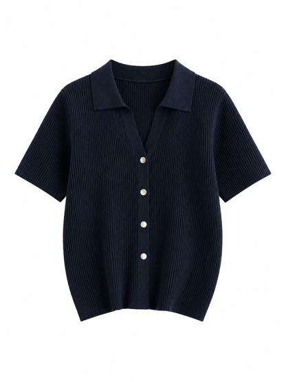 The Clara Knit Cardigan Polo