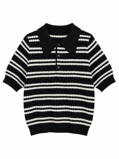 The Chloe Striped Knit Tee