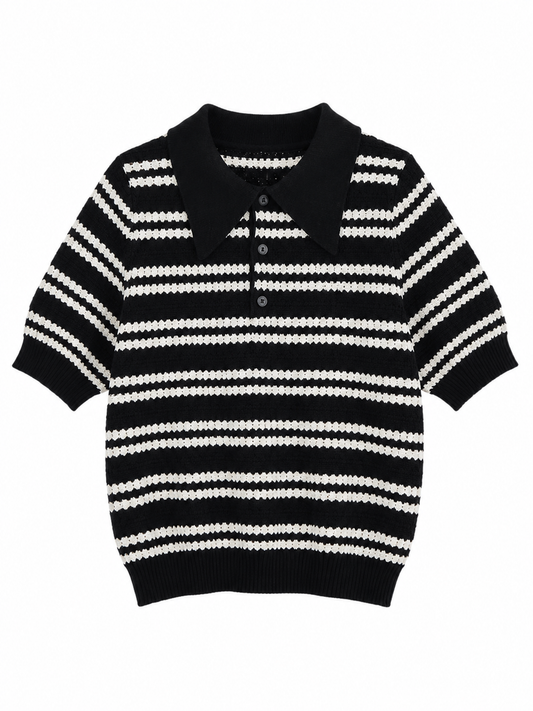 The Chloe Striped Knit Tee