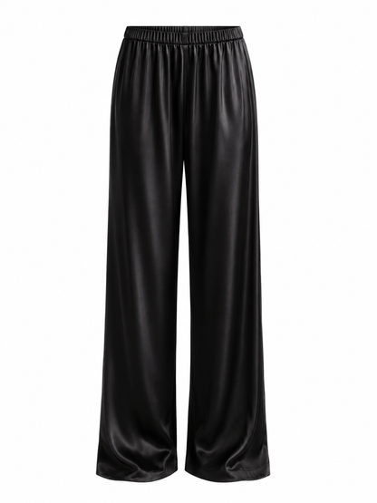 The Celine Satin Wide-Leg Trouser