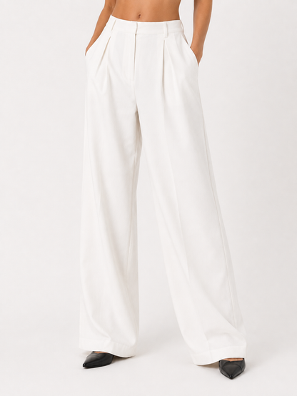 White linen trousers