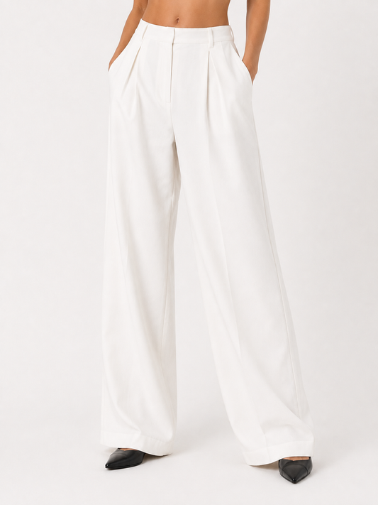 White linen trousers