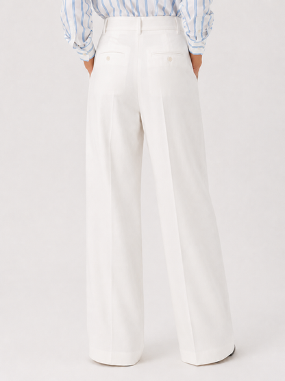 Classic white straight pants