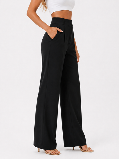 Wide-leg suit trousers