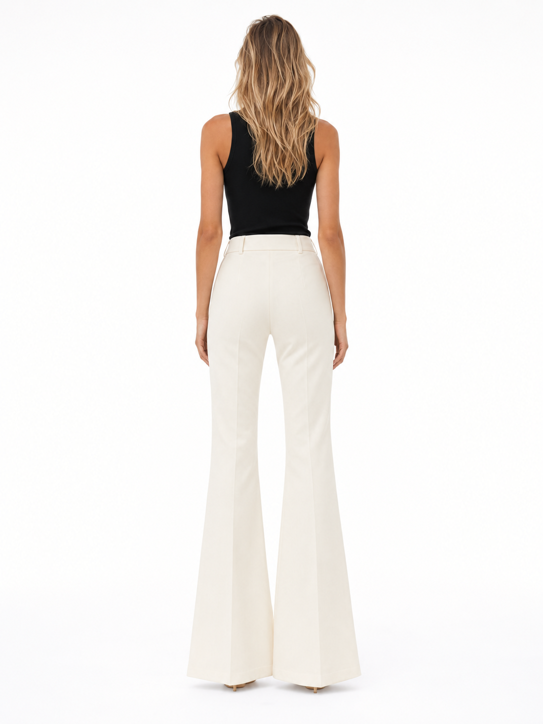 Wide-leg flare trousers