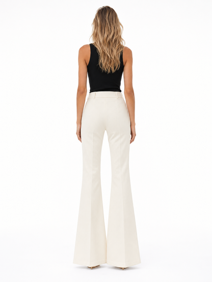 Wide-leg flare trousers