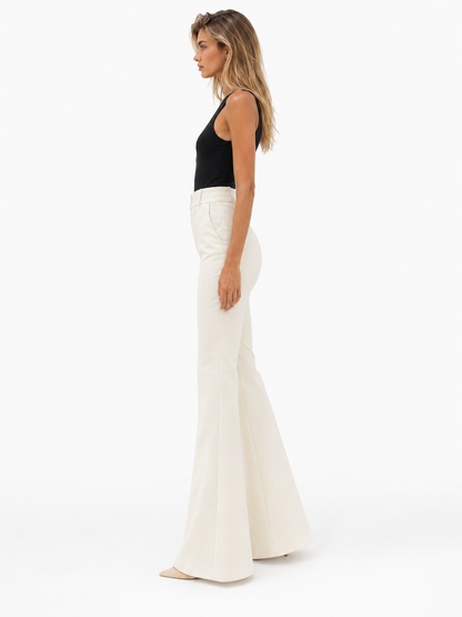 Wide-leg flare trousers